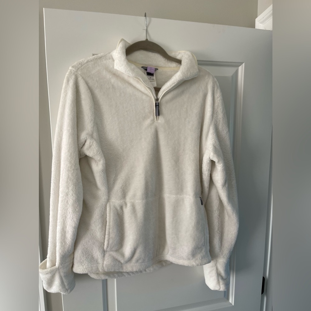 White NorthFace Pullover - Sherpa